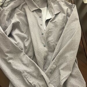 FLX Workout Men's Gray Checkered Shirt